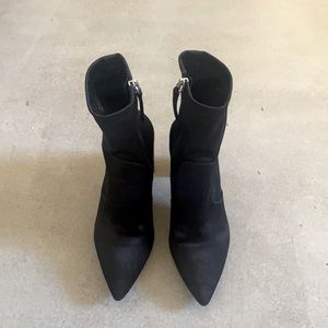 Black Satin High Heels 5.5